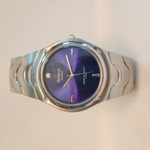 Mens Armitron Stainless Steel, Genuine Diamond Accent Water Resistant Watch